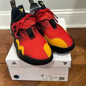 Adidas Trae Young 1 "Atlanta Hawks" Red Black Gold  GY3772 Men